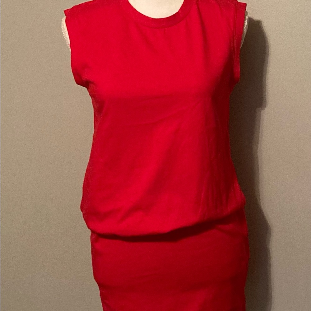 Saturday (KS) slouch t-shirt mini dress w/pockets.